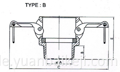 Aluminiumreduzierung der Camlock-Kupplungen type B-B